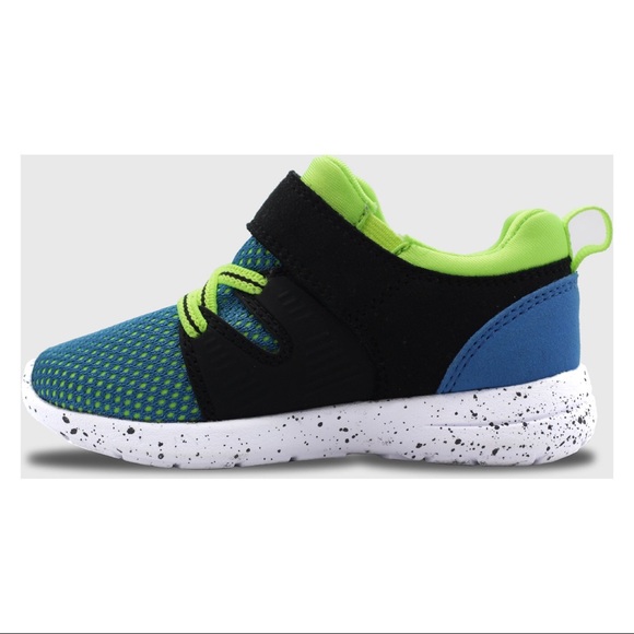 Baby Boys Lime & Blue Athletic Sneaker Shoe NWT - Picture 2 of 3